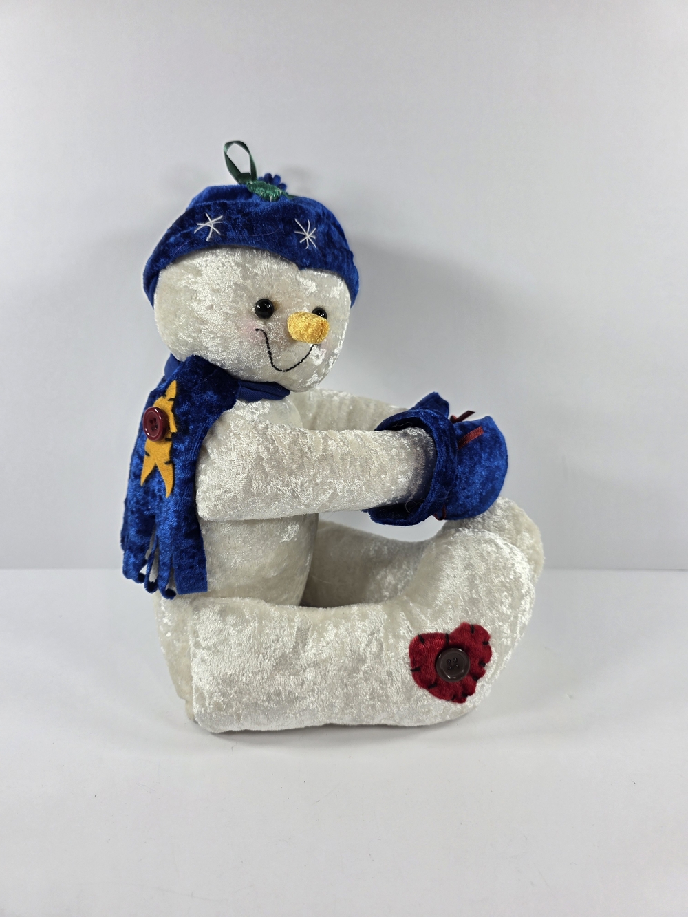 Ganz Plush Snowman 14" Stuffed Winter Decor Hugging Christmas Holiday